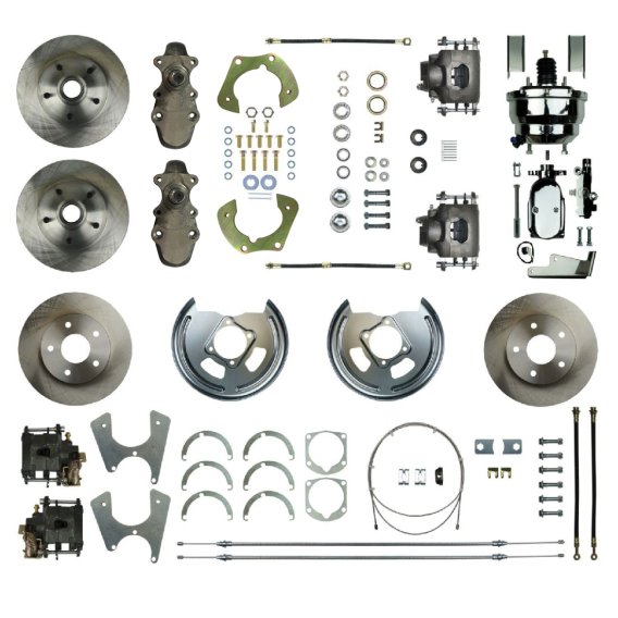 1955-1957 Chevrolet One-Fifty Series Front and Rear Brake Conversion Kit The Right Stuff FSC554DC...