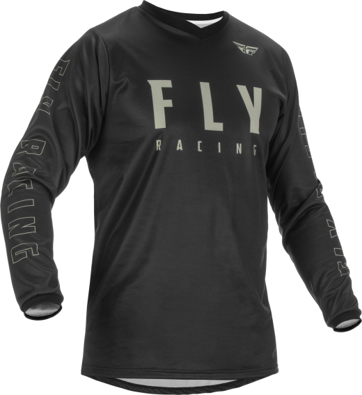 Fly Racing 2022 Adult F-16 Jersey (Black/Grey, Medium)
