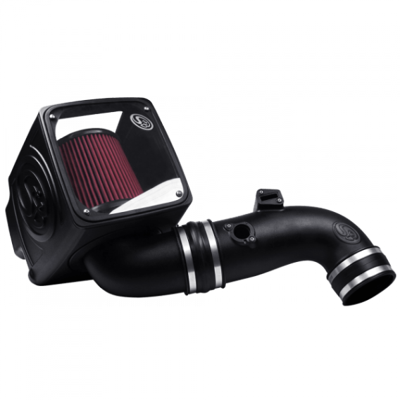 Cold Air Intake For 11-16 Chevrolet Silverado GMC Sierra V8-6.6L LML Duramax Cotton Cleanable Red...