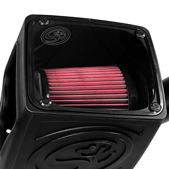 Cold Air Intake For 16-19 Silverado/Sierra 2500, 3500 6.0L Cotton Cleanable Red S&B 75-5110