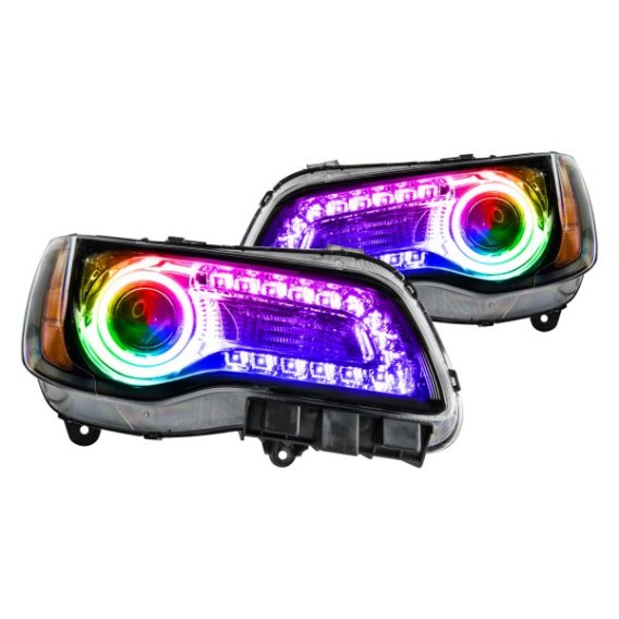 For 2011-2014 Chrysler 300C SMD Headlights Black NON HID ColorSHIFT DRL Oracle