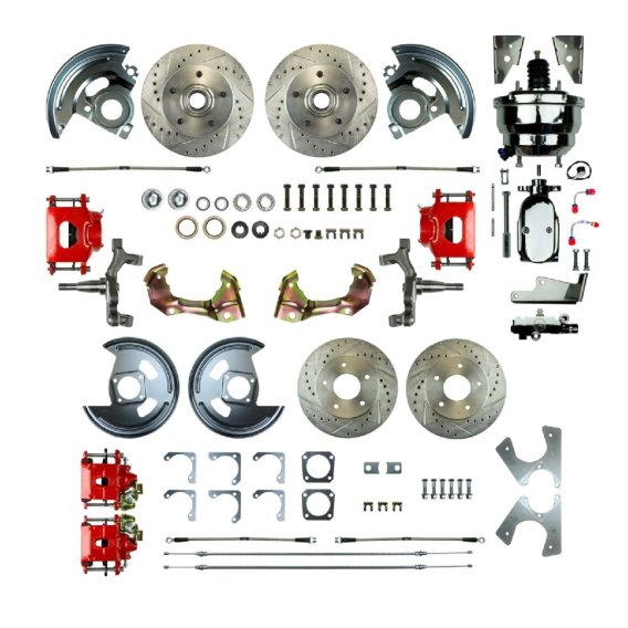 1967-1971 Oldsmobile 442 Front and Rear Brake Conversion Kit The Right Stuff AFXDC46DZX