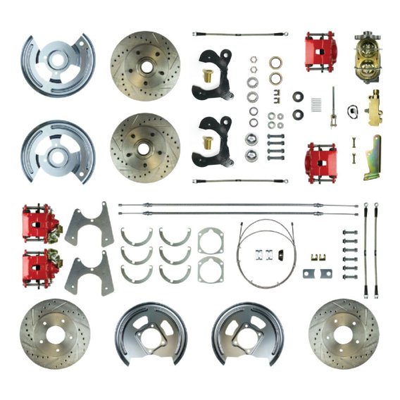 1958-1964 Chevrolet Biscayne Front and Rear Brake Conversion Kit The Right Stuff FSC584SDCZ