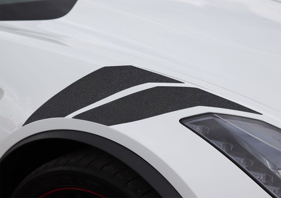 2014-2019 C7 Corvette GS Style Fender Accent Stripes - Gloss Carbon Flash Met - Passenger Side On...