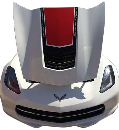 2014-2019 C7 Corvette Two Tone Stinger Stripe - Gloss Gray Gloss Yellow