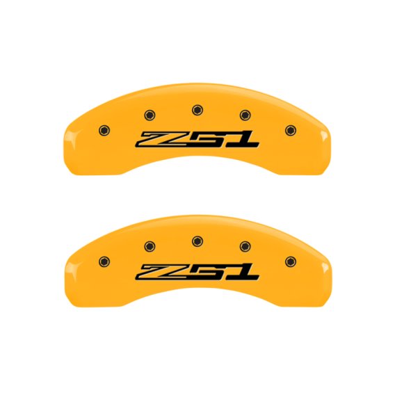 2014-2019 C7 Corvette Yellow Powder Coated Caliper Covers with Z51 Logo