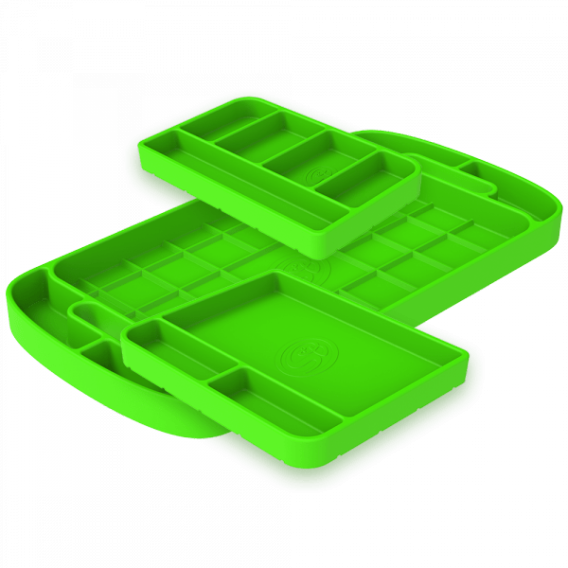 3pc. Set - Lime Green Silicone Tool Tray - S&B 80-1000