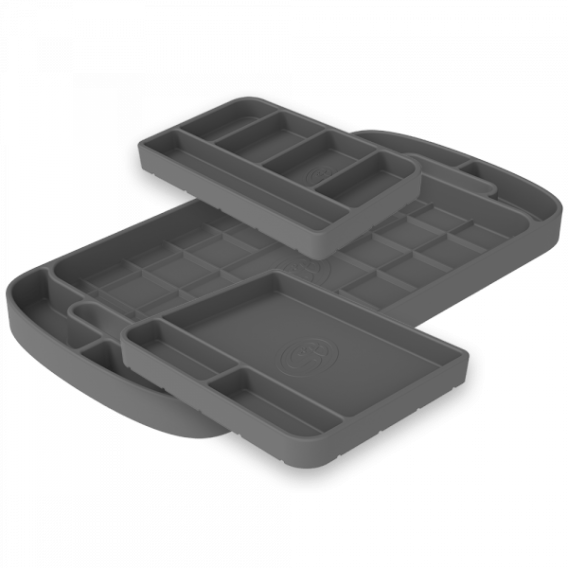 Tool Tray Silicone 3 Piece Set Color Charcoal S&B 80-1004