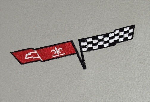 C3 1977-1982 Corvette Sunvisor Embroidered with Logo 1981