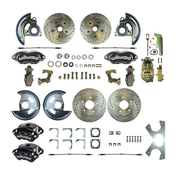 1967-1967 Pontiac Firebird Front and Rear Brake Conversion Kit The Right Stuff AFXSD22DS