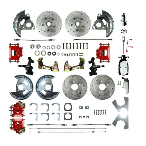 1964-1971 Oldsmobile 442 Front and Rear Brake Conversion Kit The Right Stuff AFXSD41DZX