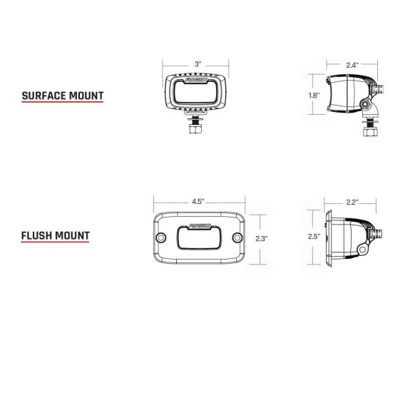 Spot Light Surface Mount SR-M Pro RIGID Industries 902213