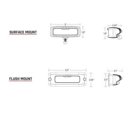 Flood Surface Mount Pair SR-Q Pro RIGID Industries 905113