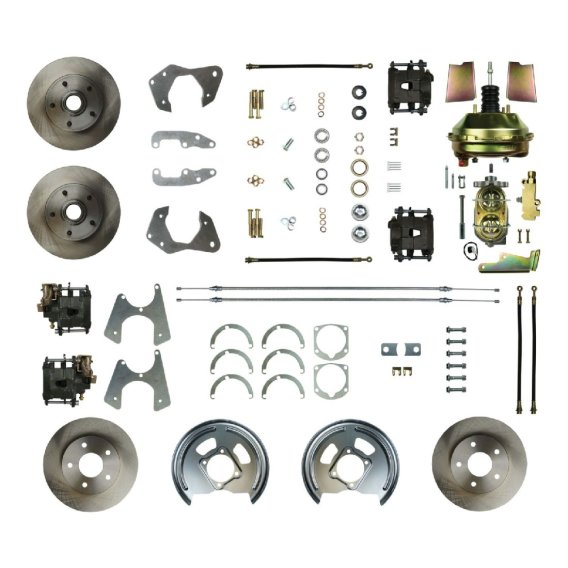 1965-1968 Chevrolet Biscayne Front and Rear Brake Conversion Kit The Right Stuff FSC654DCC