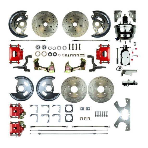 1964-1971 Oldsmobile 442 Front and Rear Brake Conversion Kit The Right Stuff AFXDC41CZX