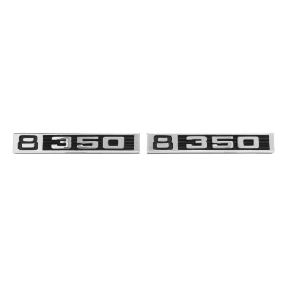 1969-1972 Chevrolet and GMC Truck Front Fender Emblem, "8 350", Sold as a Pair