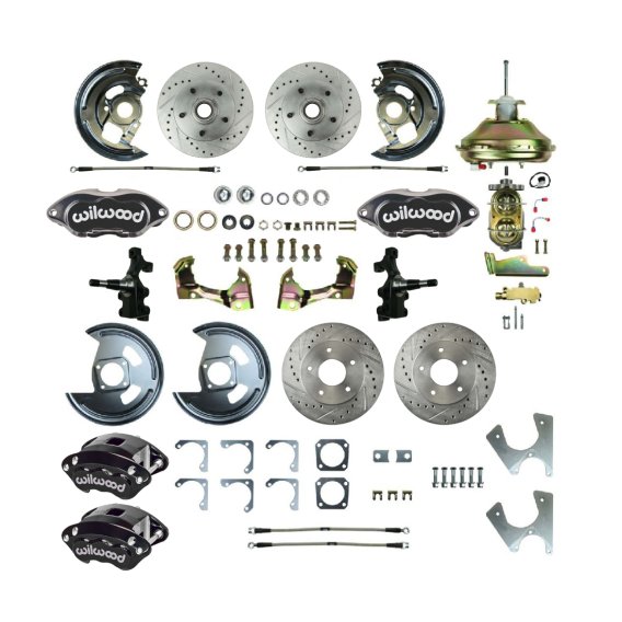 1969-1969 Chevrolet Nova Front and Rear Brake Conversion Kit The Right Stuff AFXDC25DS