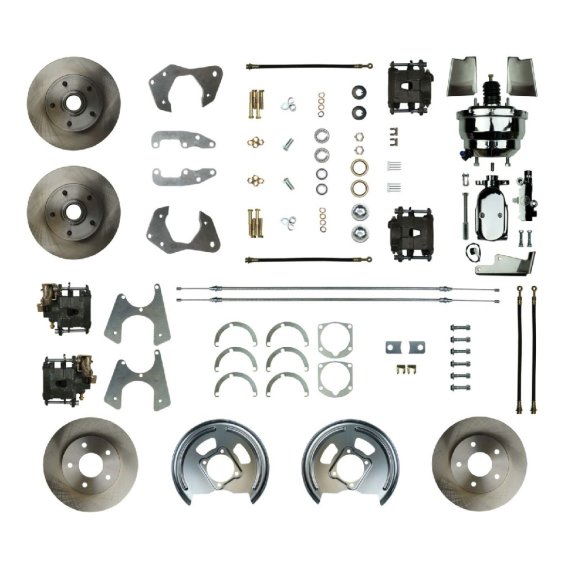 1965-1968 Chevrolet Biscayne Front and Rear Brake Conversion Kit The Right Stuff FSC654DCCX