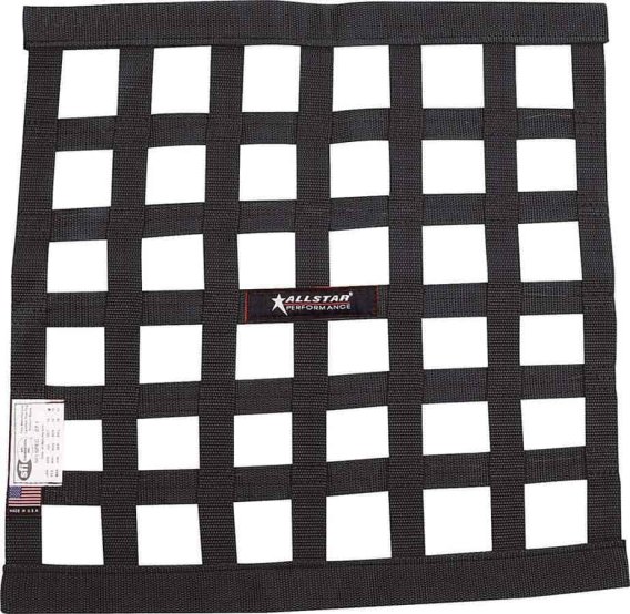 Allstar ALL10280 Black 18" High x 18" Wide Square Border Style Ribbon Window Net