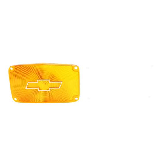 1956 Full-Size Chevrolet Amber Parking Light Lens with Chrome Bowtie Pair