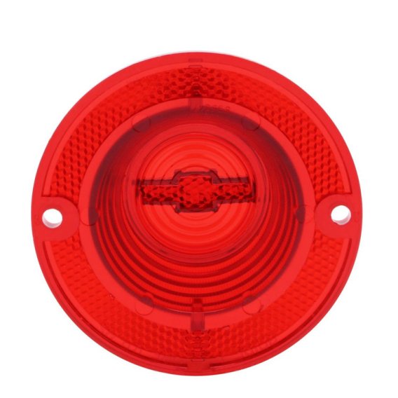 1962 Full-Size Chevrolet Red Tail Light Lens with Red Bowtie Trim Included, Each