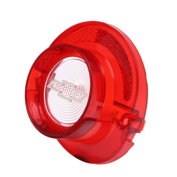 1964 Full-Size Chevrolet Red Back Up Light Lens with Clear Bowtie, without Trim, Each