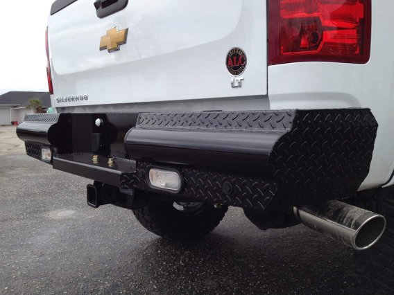 Fab Fours CH11-T2150-1 Black Steel Ranch Rear Bumper