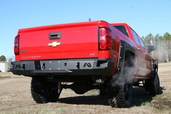 Fab Fours CS07-W1850-1 Heavy Duty Rear Bumper For GMC Sierra 1500 Chevrolet Silverado 1500