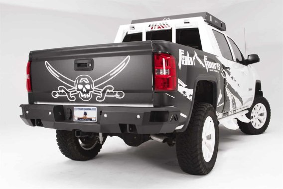 Fab Fours CS14-W3151-1 Heavy Duty Rear Bumper For GMC Sierra 1500 Chevrolet Silverado 1500