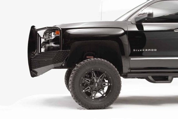 Fab Fours CS16-K3860-1 Black Steel Front Bumper For 16-18 Chevrolet Silverado 1500