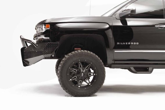 Fab Fours CS16-K3862-1 Black Steel Front Bumper For 16-18 Chevrolet Silverado 1500