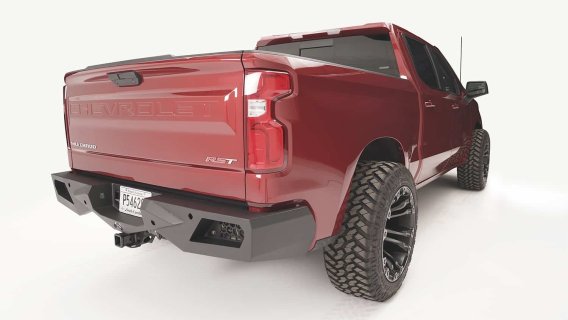 Fab Fours CS19-E4051-1 Vengeance Rear Bumper For GMC Sierra 1500 Chevrolet Silverado 1500