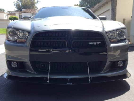 APR Performance Carbon Fiber Wind Splitter With Rods fits 2011-2014 Dodge Charger SRT-8