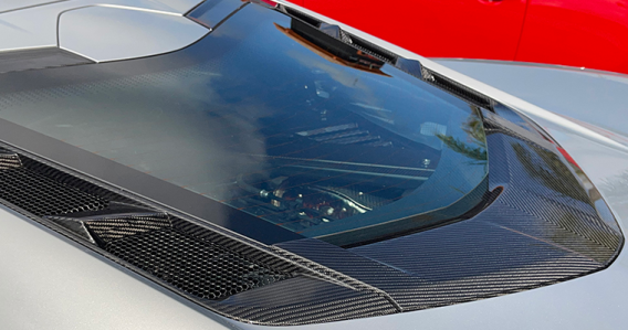 2020-2024 C8 Corvette Rear Hatch Window Carbon Fiber Surrounds