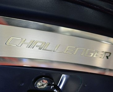 2015-2023 Challenger - Upper Hood Cap with "Challenger" Lettering | Stainless Steel