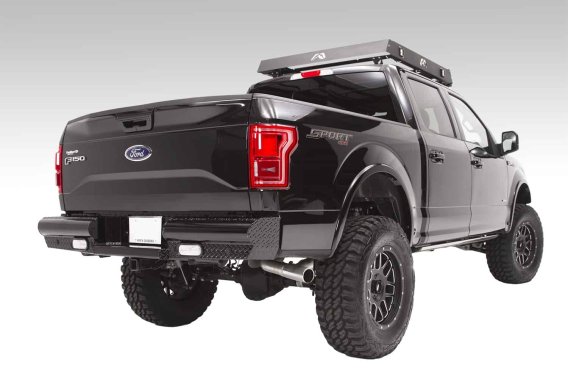 Fab Fours FF15-T3250-1 Black Steel Ranch Rear Bumper For 15-20 Ford F-150