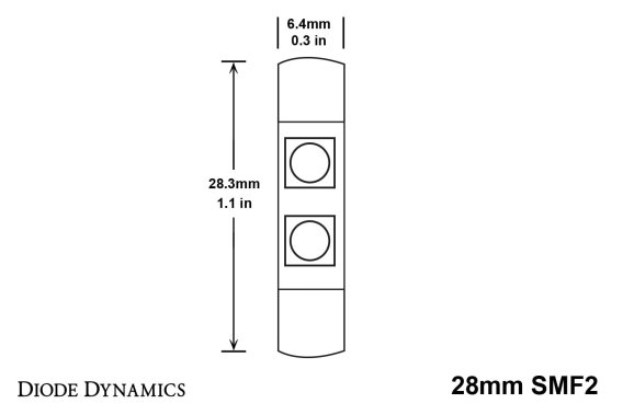 28mm SMF2 LED Bulb Red Single Diode Dynamics DD0048S