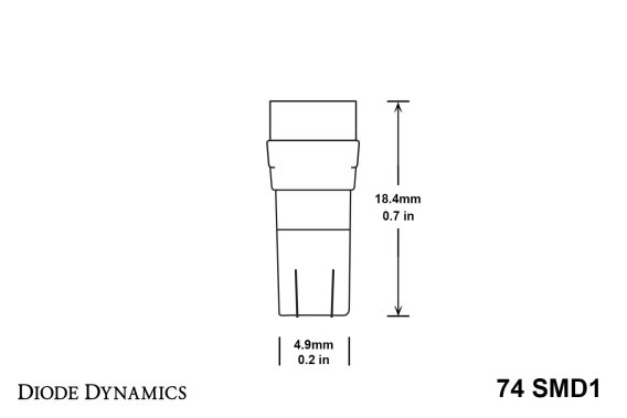 74 SMD1 LED Amber pr Diode Dynamics DD0118P