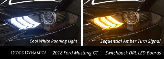 For 2018-19 Ford Mustang Switchback DRL LED Boards EU Diode Dynamics