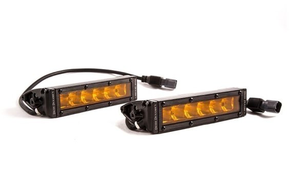 6" LED Light Bar Single Row SS6 Amber Driving Light Bar pr Diode Dynamics