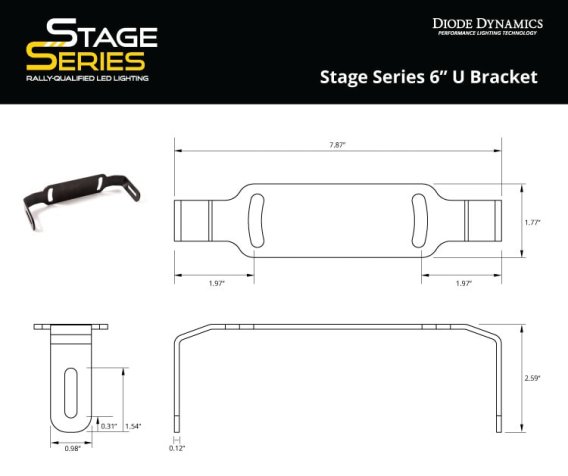 Stage Series 6" U Bracket Single Diode Dynamics DD6001S