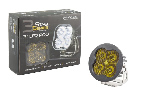 Worklight SS3 Pro Yellow Spot Round Single Diode Dynamics DD6151S