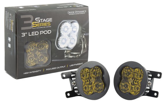 Worklight SS3 Pro Type A Kit Yellow SAE Fog Diode Dynamics DD6183