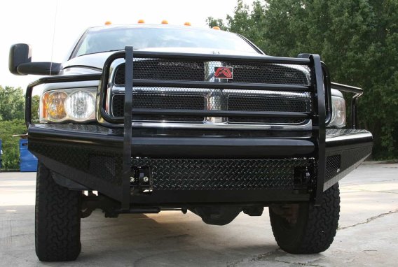 Fab Fours DR03-S1060-1 Black Steel Front Ranch Bumper For Ram 2500 Ram 3500