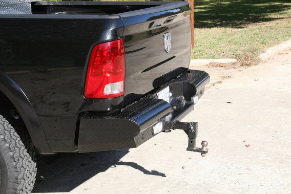 Fab Fours DR03-T1050-1 Black Steel Ranch Rear Bumper