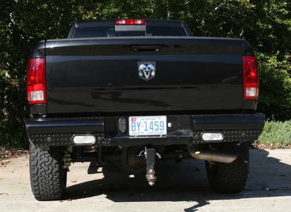 Fab Fours DR03-T1050-1 Black Steel Ranch Rear Bumper