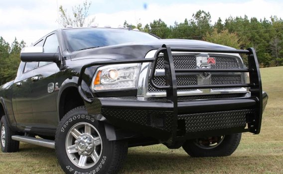 Fab Fours DR10-S2960-1 Black Steel Front Ranch Bumper