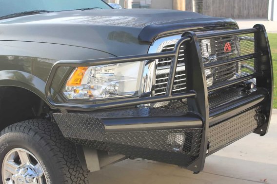 Fab Fours DR10-S2960-1 Black Steel Front Ranch Bumper