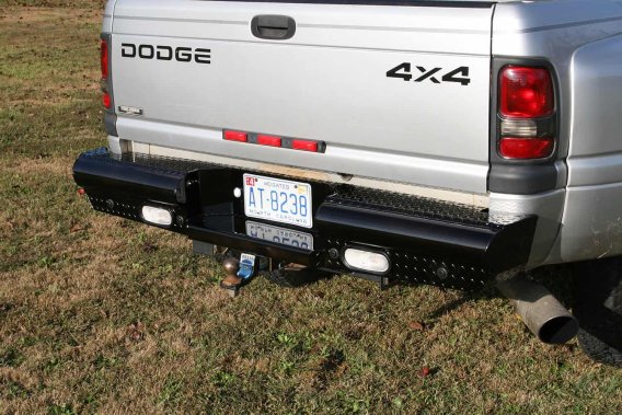 Fab Fours DR94-T1650-1 Black Steel Ranch Rear Bumper For Ram 2500 Ram 3500