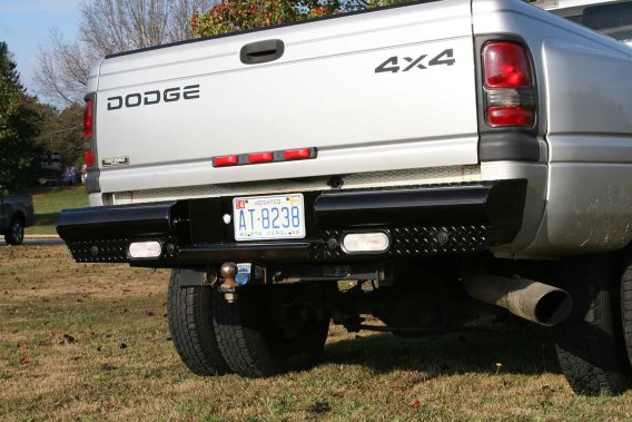 Fab Fours DR94-T1650-1 Black Steel Ranch Rear Bumper For Ram 2500 Ram 3500